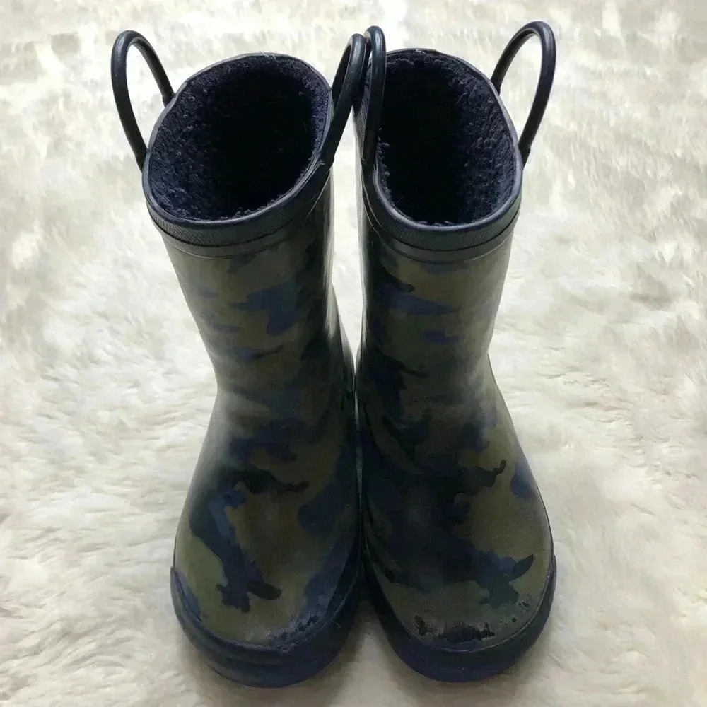 Camo Dinosaur Rain Boots Size 10